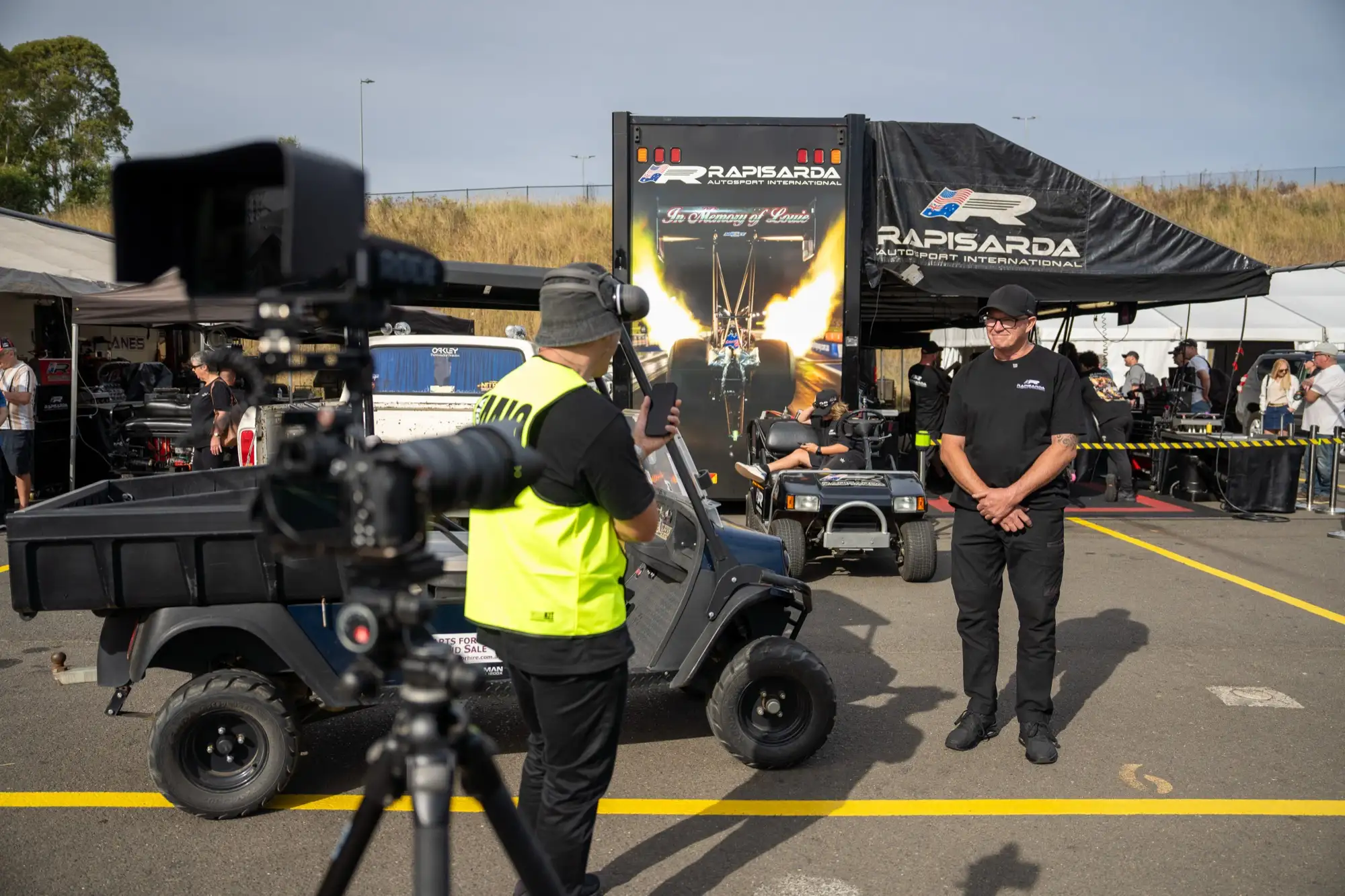 MIO Media filming on location at a motorsport event